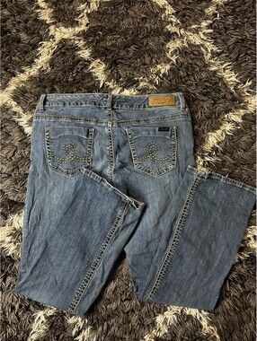 Seven 7 Luxe Womens Bootcut Jeans Size 16 Medium Wash Blue Stretch Denim